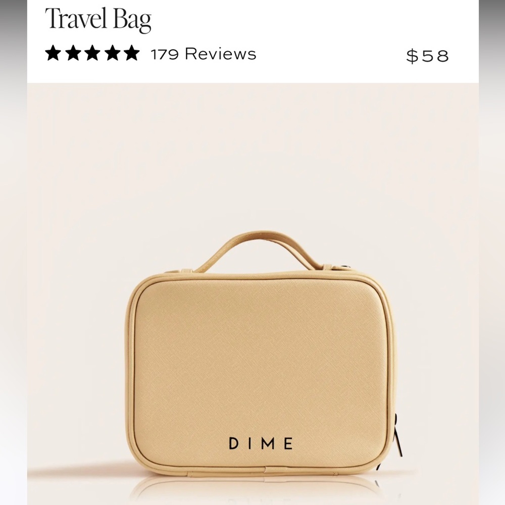 Dime beauty Travel Organizer Bag tan
